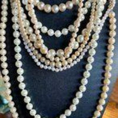 Vintage Faux Pearl Necklaces