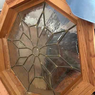 Heavy octagon Stainglass  Window. Beautiful 