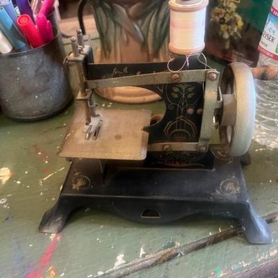 Antique Salesman Sample Casige Tinplate German Sewing Machine