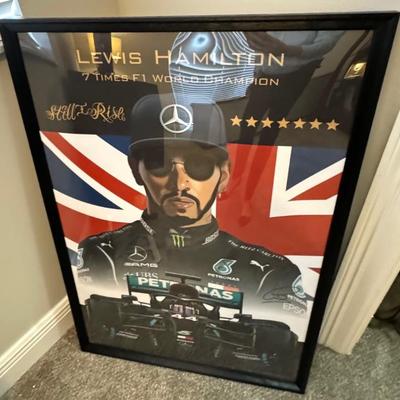 Lewis Hamilton Framed Poster