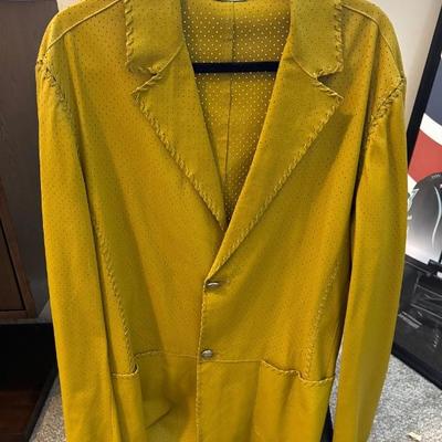 Donald J. Pliner Chartreuse Suede Jacket Size