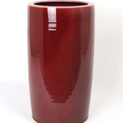 Large Chinese Ox Blood Glazed Umbrella Stand