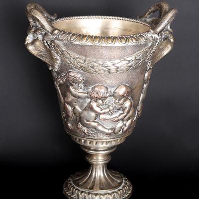 Silvered Bronze Vase, After Clodion 1770-1779