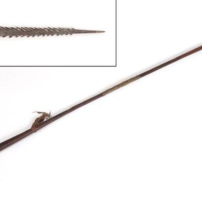 African Harpoon Spear with Saw Blade