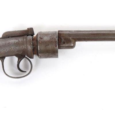 Engraved English Transitional Revolver, Circa 1840 - 1850