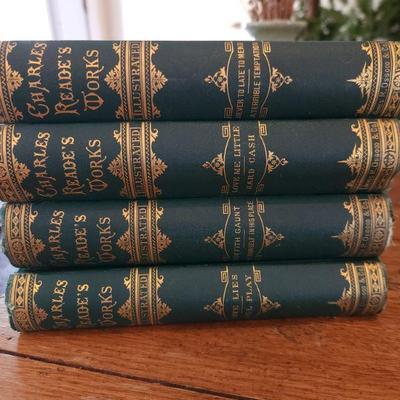 This 4 piece collection of Charles Reade's Works hard back books 1876