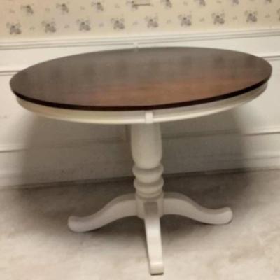 Round table/painted pedestal base