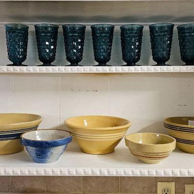 Antique yellow ware bowls