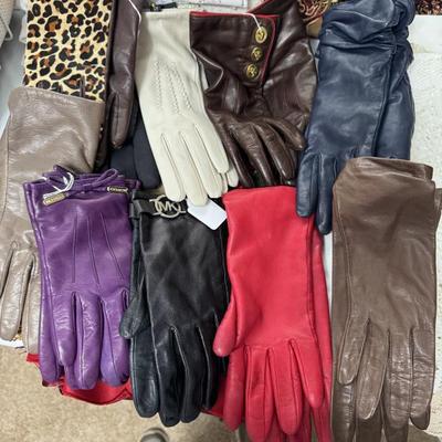 Designer leather gloves