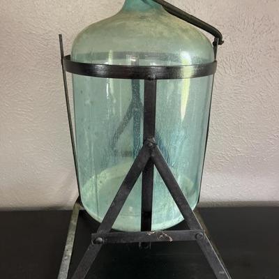 Vintage 5 Gallon Water Jug on Tilting Stand