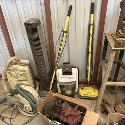 various vacuums and steamers