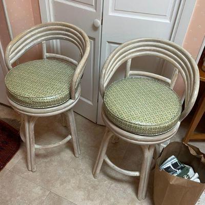 4 strand rattan barstools 