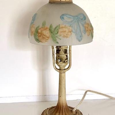 Antique lamp, 14 in. ht