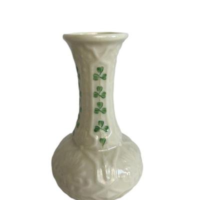 Belleek Shamrock Pattern Bud Vase