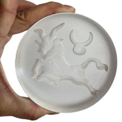 MCM Taurus Design Frosted Glass Paperweight