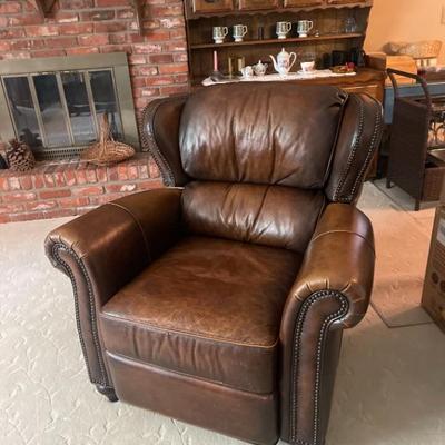Real leather recliner 