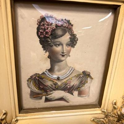 Rare beaded picture in frame