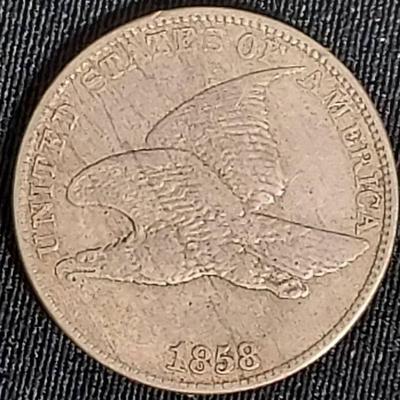 1858 US Flying Eagle One Cent * Coin * Penny
