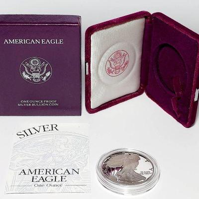 1995 Silver American Eagle Dollar Proof Coin & Uncirculated Mint W/COA 1oz .999
