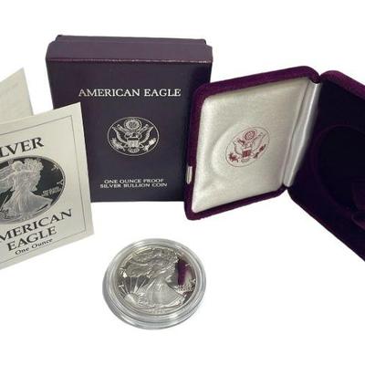 1989 Silver American Eagle Dollar Proof Coin & Uncirculated Mint W/COA 1oz .999
