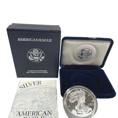 1996 P Silver American Eagle Dollar Proof Coin & Uncirculated Mint W/COA 1oz .999
