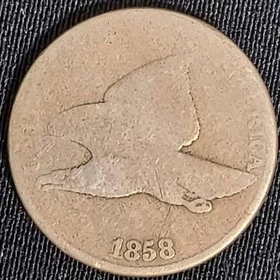 1858 US Flying Eagle One Cent * Coin * Penny
