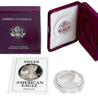 1991 Silver American Eagle Dollar Proof Coin & Uncirculated Mint W/COA 1oz .999
