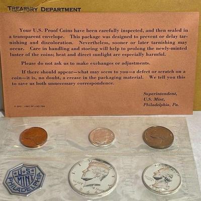 1964 P U.S Silver Proof Coins Set
