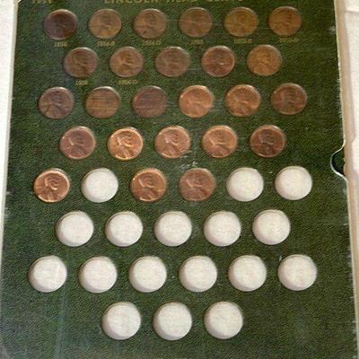 Lincoln Head Cents Set 1954 To Date * 1956 Whitman Pub.co. * No. 9104
