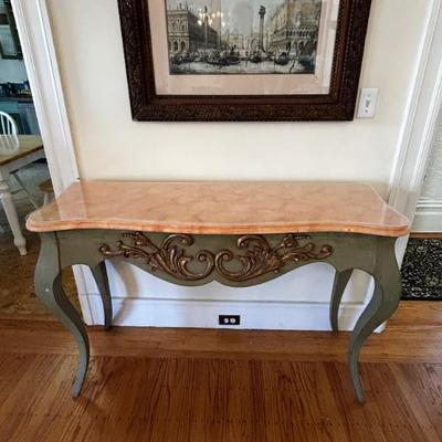 marble top console table 