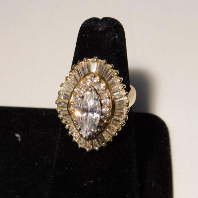 14K ring with CZ stones
