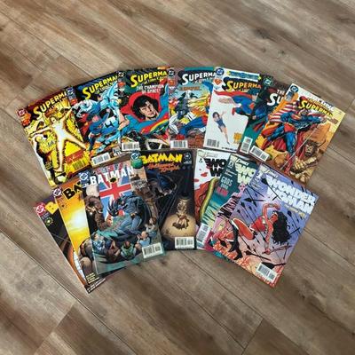 Vintage DC Comics – Superman Batman Wonder-Woman – 14 Comics!