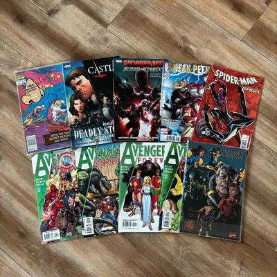 Various Vintage Marvel Comics –Spiderman & More –10 Comics!