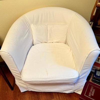 Side chair with removable slip covers