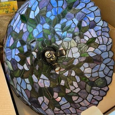Large stained glass pendant light
