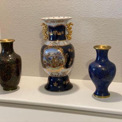 Vintage Cloisonné vases