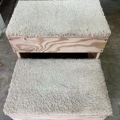 ABS272- Movable Wooden Carpeted Step