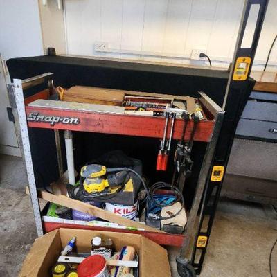 ABS219 - 2 Shelf Tool Cart With Tools And Material 