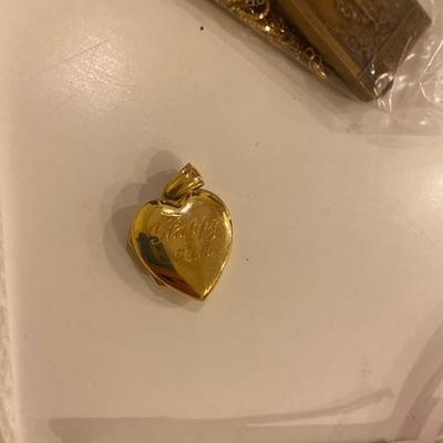 Gold heart locket