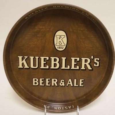 1079	ANTIQUE BEER TRAY, KUEBLER'S BEER & ALE EASTON PA, APPROXIMATELY 12 IN
