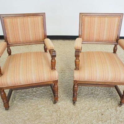 1238	PAIR OF VICTORIAN UPHOLSTERED ARMCHAIRS
