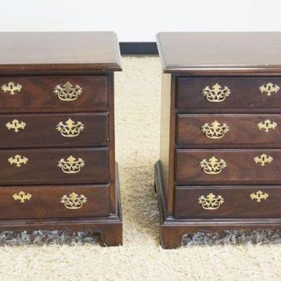 1214	PAIR OF DREXEL *BICENTENNIAL* BED SIDE STANDS, 4 DRAWERS, EACH APPROXIMATELY 24 IN X 17 IN X 23 IN HIGH
