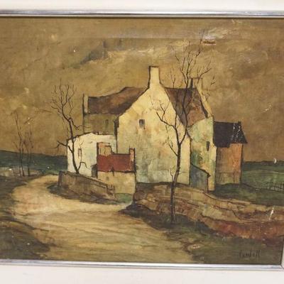 1140	OIL PAINTING ON CANVAS SIGNED CARDELL, LOSS TO TOP, APPROXIMATELY 25 IN X 21 IN OVERALL
