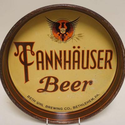 1086	ANTIQUE BEER TRAY, TANHAUSER BEER BETHLEHEM PA, APPROXIMATELY 13 1/4 IN
