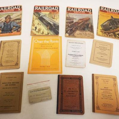 1108	GROUP OF ASSORTED RAILROAD MAGAZINES & BOOKS
