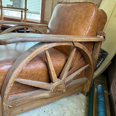 Wagon Wheel furniture. Needs arm repair