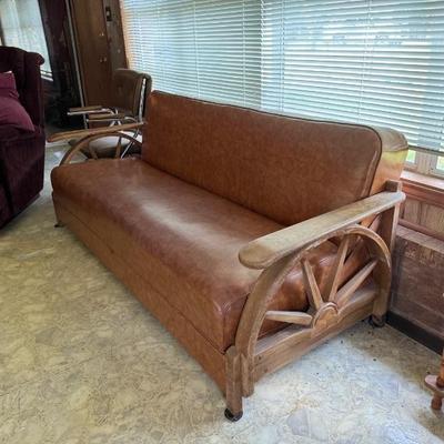 Wagon Wheel Sofa - Convertible