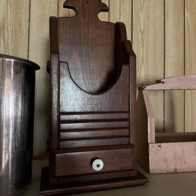 Vintage Wall Mount Candle Box with Match drawer