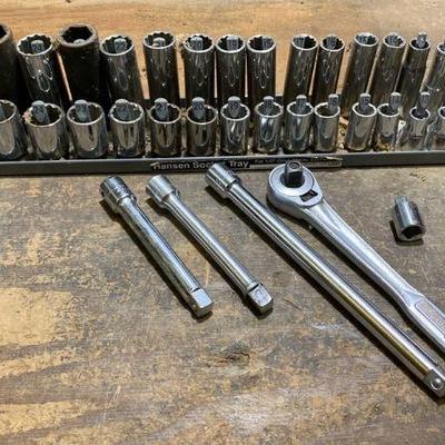 1/2” Drive Metric Sockets * Ratchet * Extensions * Mostly Craftsman
