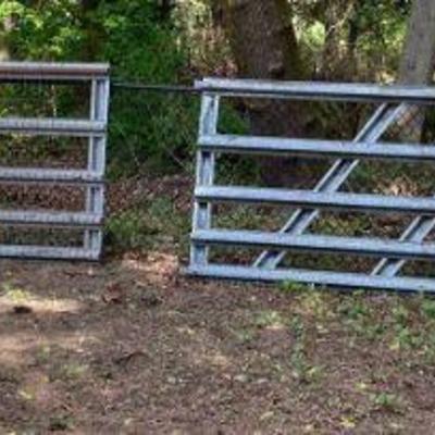 Five Panel Galvanized Gates * Galvanized Fence * 4’ 6’ 16’ Opening
